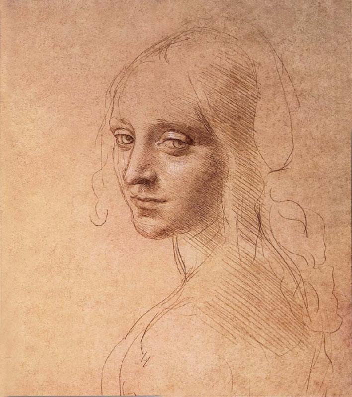 Portrat of a Madchens, LEONARDO da Vinci